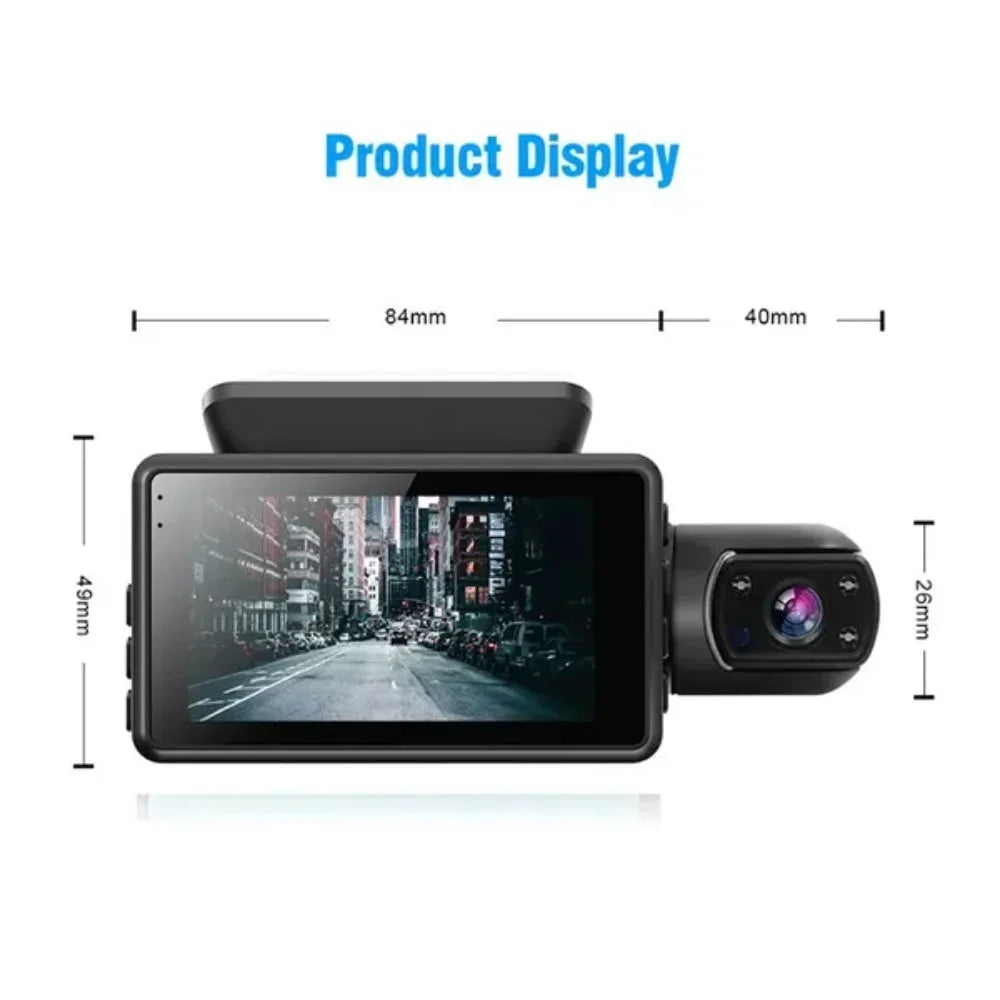 Dual Lens Dash Cam | HD 1080P Car Video Recorder | Ammarri