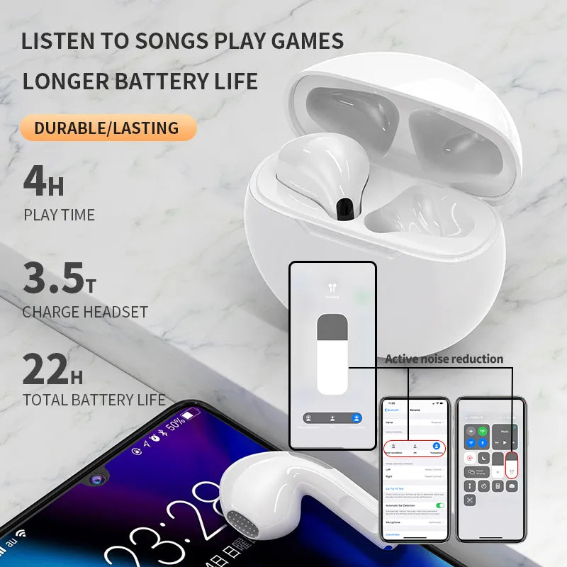 Pro6 Smart Touch Earbuds